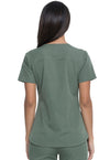Olive - Dickies Dynamix Women Scrub Top - Back View