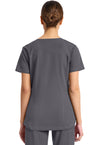 Pewter - Dickies Dynamix Women Scrub Top - Back View