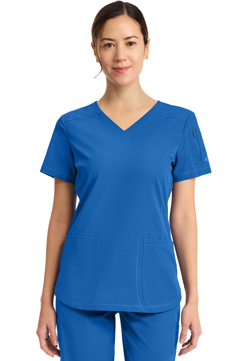 Royal - Dickies Dynamix Women Scrub Top - Front View