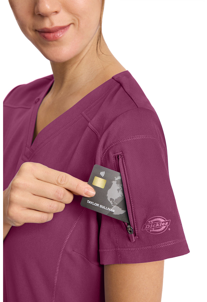 Wine - Women's V-Neck Scrub Top (View 3)