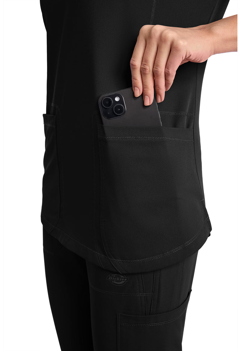 Black - Women's V-Neck Scrub Top (View 4)