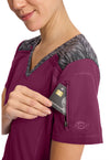 Wine - Women's V-Neck Scrub Top (View 3)