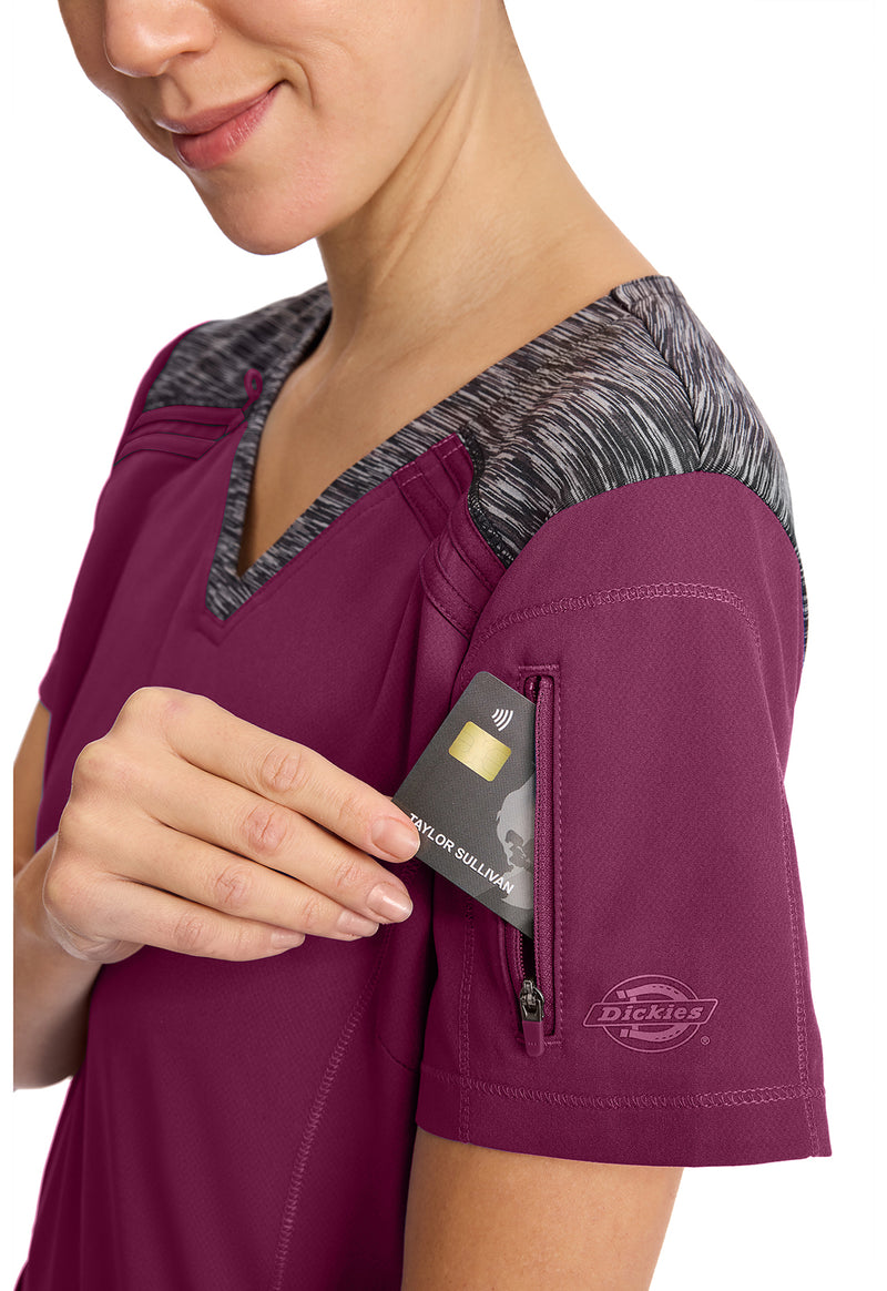 Wine - Women's V-Neck Scrub Top (View 3)
