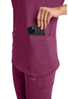 Wine - Women's V-Neck Scrub Top (View 4)