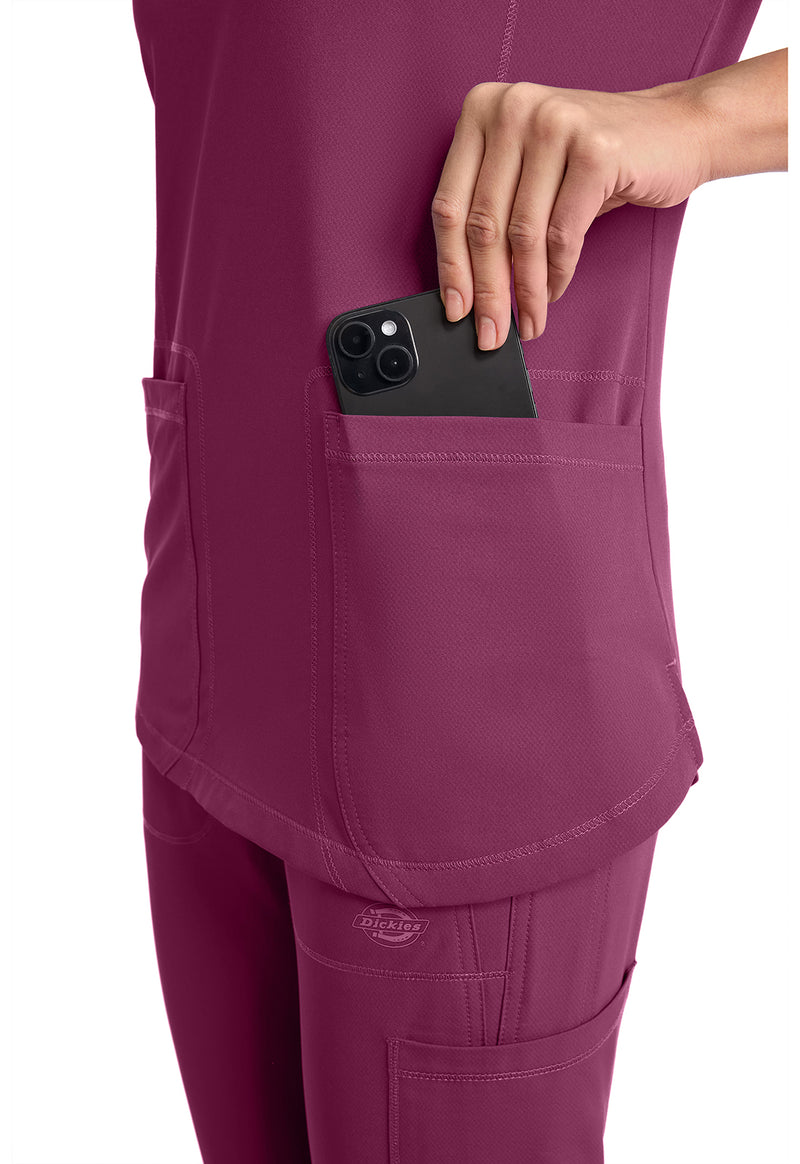 Wine - Women's V-Neck Scrub Top (View 4)