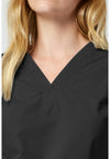 Black - Women's V-neck Scrub Top (View 2)
