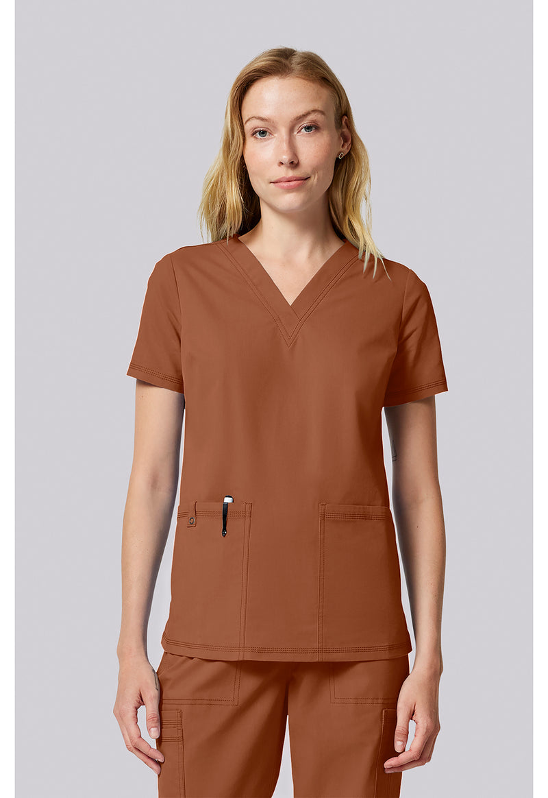 Ginger Glow - Dickies Forge Women Scrub Top - Front View