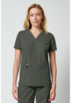 Olive - Dickies Forge Women Scrub Top - Front View
