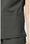 Olive - Women's V-neck Scrub Top (View 4)