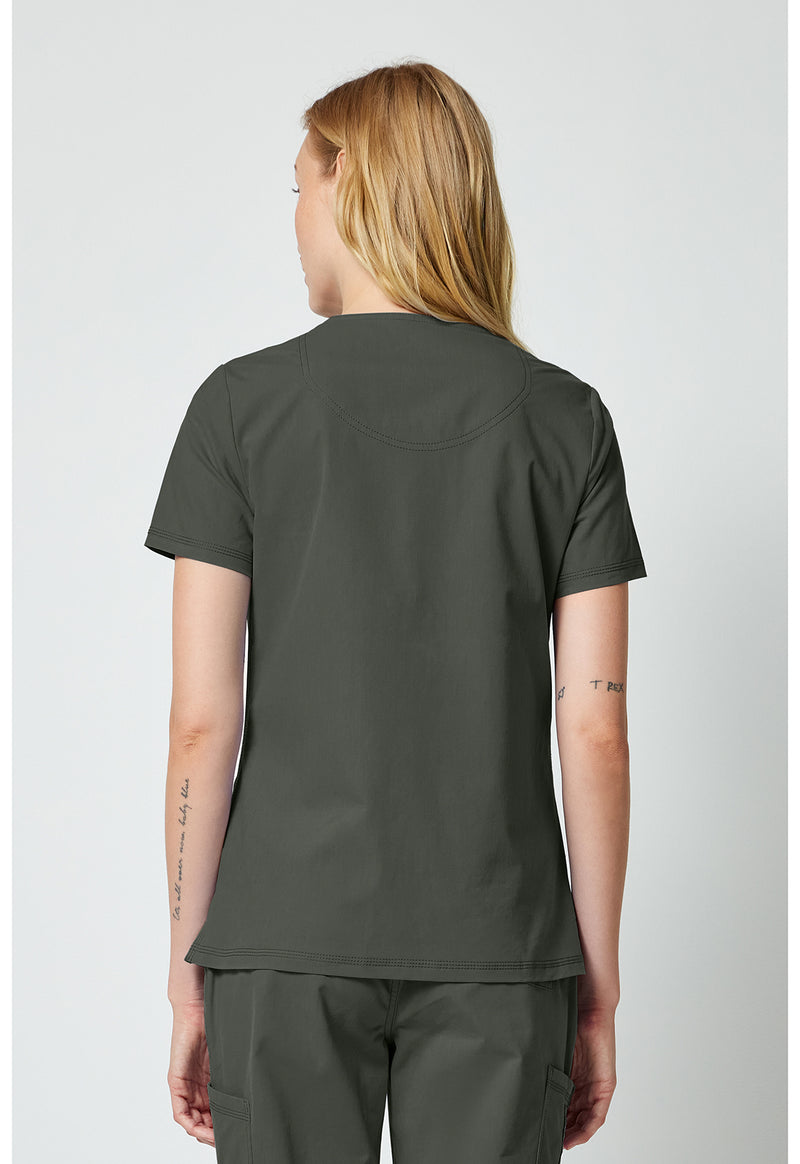 Olive - Dickies Forge Women Scrub Top - Back View