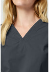 Pewter - Women's V-neck Scrub Top (View 2)