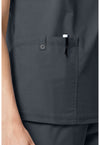 Pewter - Women's V-neck Scrub Top (View 3)
