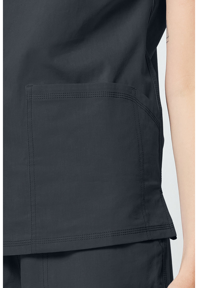 Pewter - Women's V-neck Scrub Top (View 4)