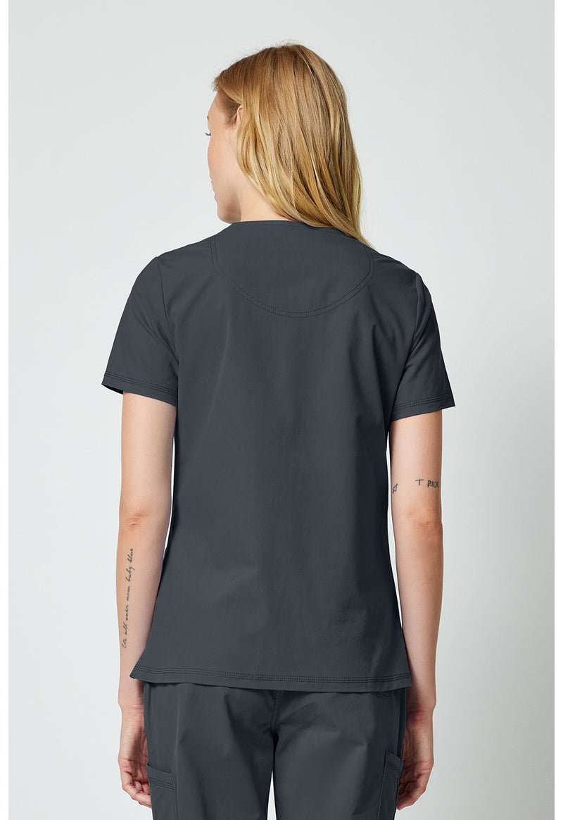 Pewter - Dickies Forge Women Scrub Top - Back View