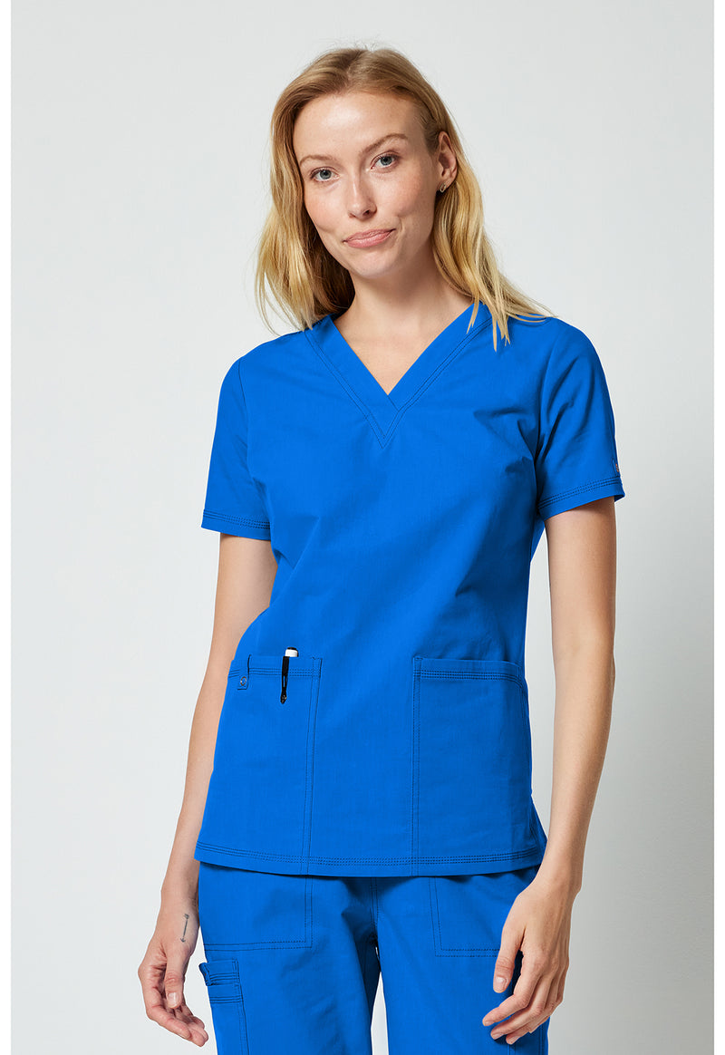 Royal - Dickies Forge Women Scrub Top - Front View