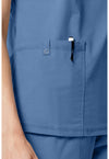 Vintage Blue - Women's V-neck Scrub Top (View 3)