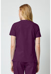 Wine - Dickies Forge Women Scrub Top - Back View