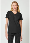 Black - Dickies Forge Women Scrub Top - Front View
