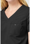 Black - Women's Tuck In Scrub Top (View 4)