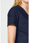 Navy - Women's Tuck In Scrub Top (View 3)