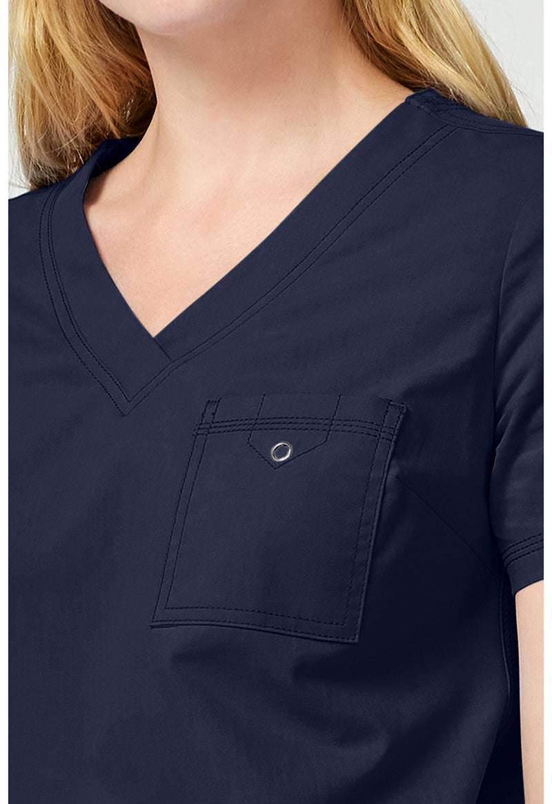 Navy - Women's Tuck In Scrub Top (View 4)