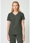 Olive - Dickies Forge Women Scrub Top - Front View