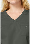 Olive - Women's Tuck In Scrub Top (View 2)