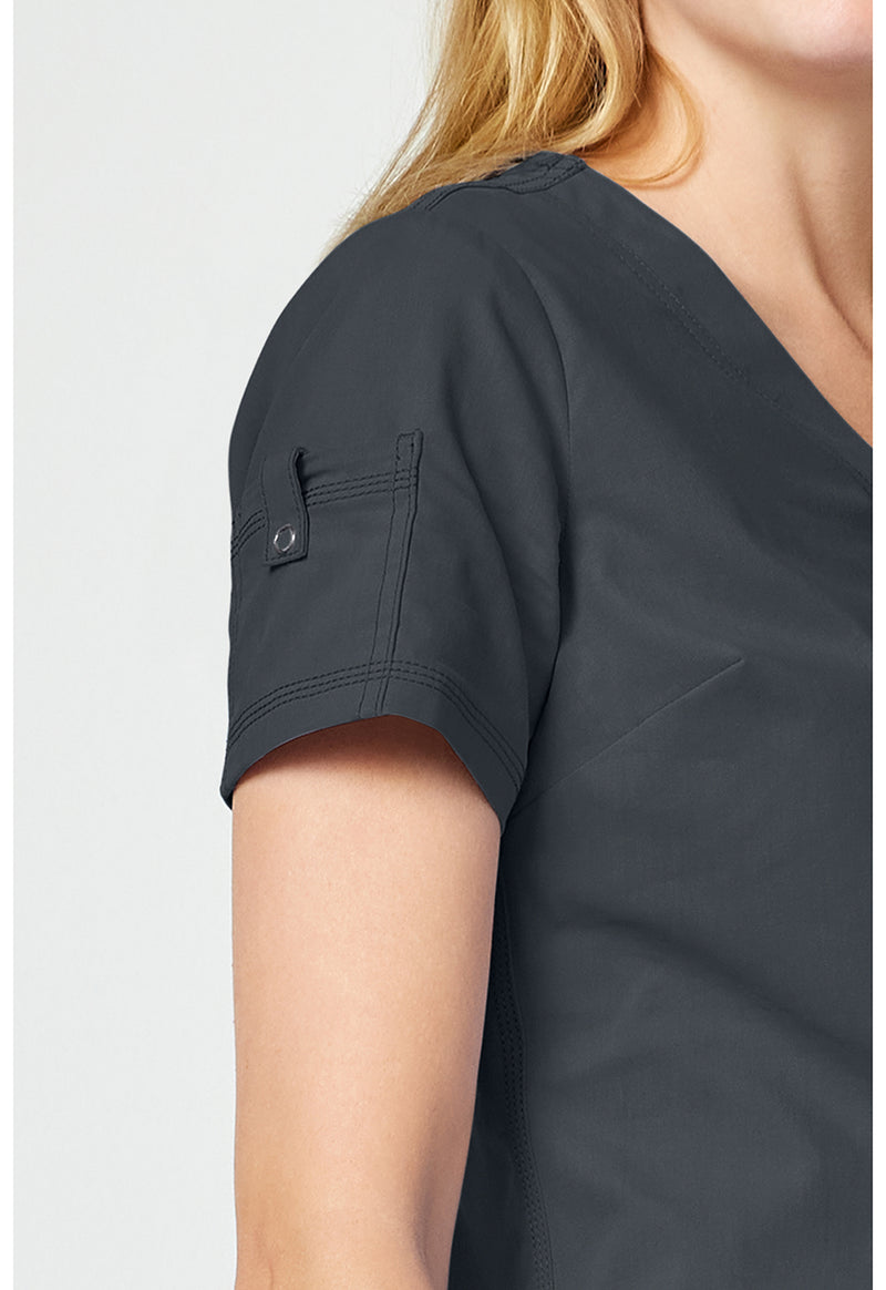 Pewter - Women's Tuck In Scrub Top (View 3)
