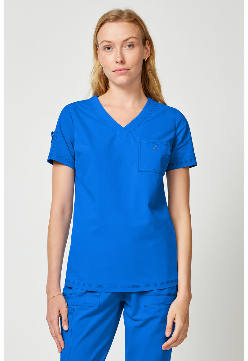 Royal - Dickies Forge Women Scrub Top - Front View