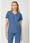 Vintage Blue - Dickies Forge Women Scrub Top - Front View