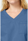 Vintage Blue - Women's Tuck In Scrub Top (View 2)