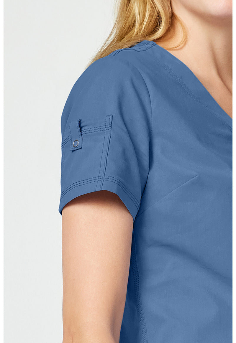 Vintage Blue - Women's Tuck In Scrub Top (View 3)