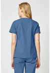 Vintage Blue - Dickies Forge Women Scrub Top - Back View