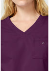 Wine - Women's Tuck In Scrub Top (View 2)