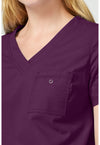 Wine - Women's Tuck In Scrub Top (View 4)