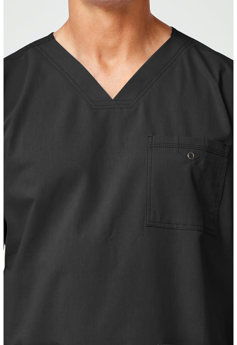 Black - Men's V-Neck Top (View 2)