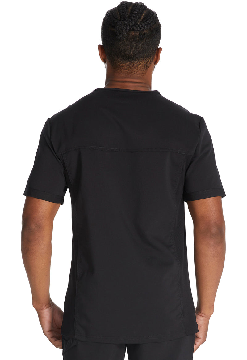 Black - Dickies Balance Men Scrub Top - Back View