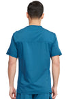 Caribbean Blue - Dickies Balance Men Scrub Top - Back View