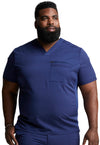 Navy - Dickies Balance Men Scrub Top - Front View
