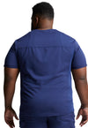 Navy - Dickies Balance Men Scrub Top - Back View