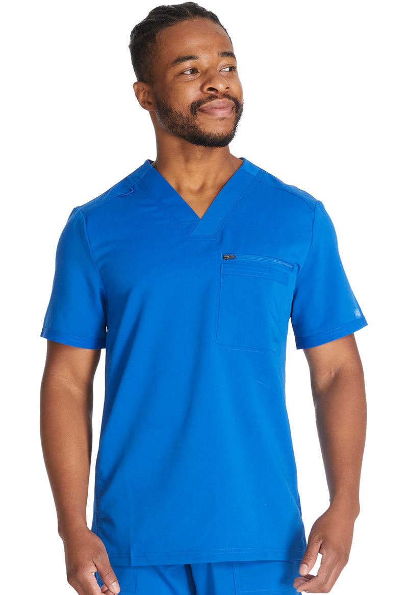 Royal - Dickies Balance Men Scrub Top - Front View