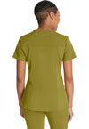 Bronze Mist - Dickies Balance Women Scrub Top - Back View