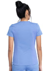 Ciel Blue - Dickies Balance Women Scrub Top - Back View