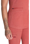 Heather Clay - Women's V-Neck Scrub Top (View 2)