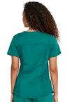 Hunter Green - Dickies Balance Women Scrub Top - Back View