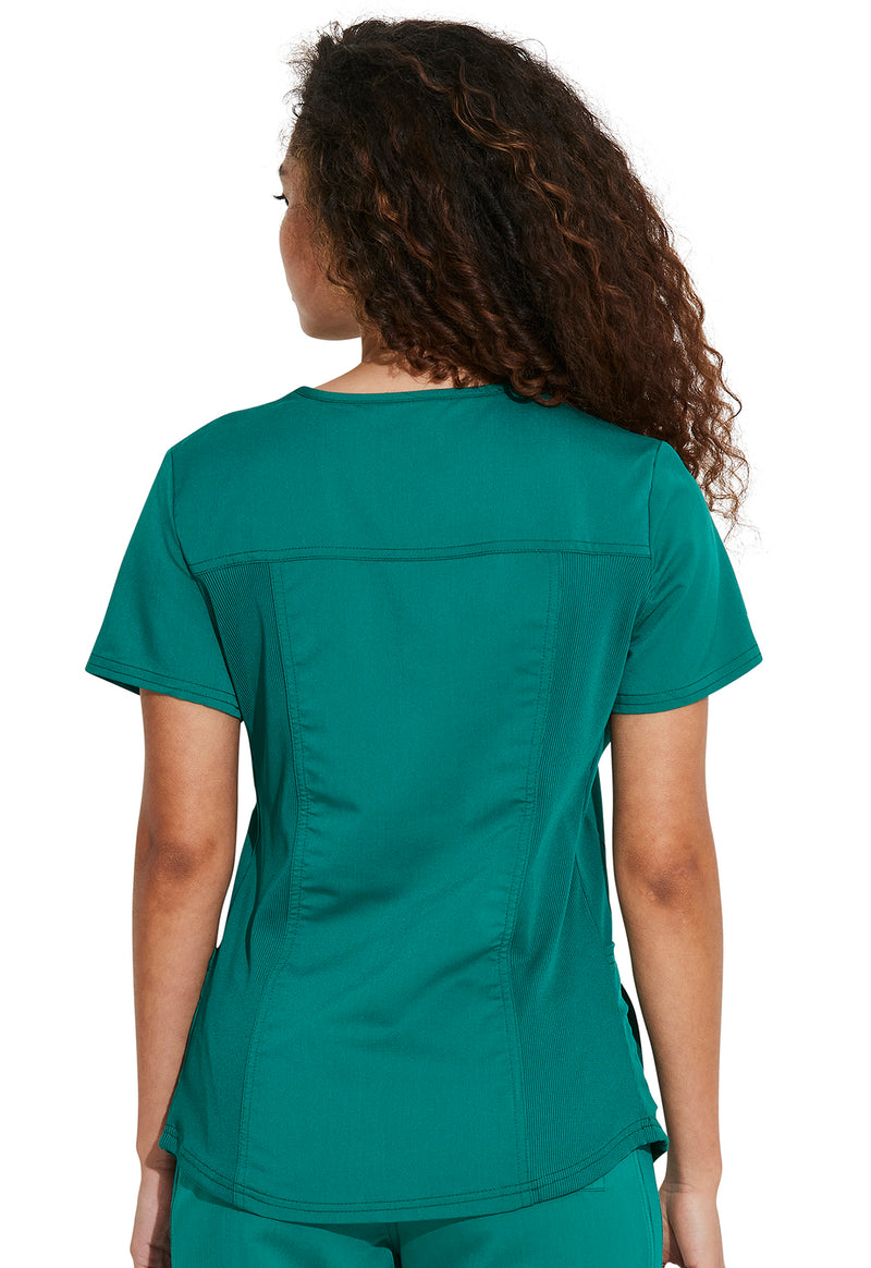 Hunter Green - Dickies Balance Women Scrub Top - Back View