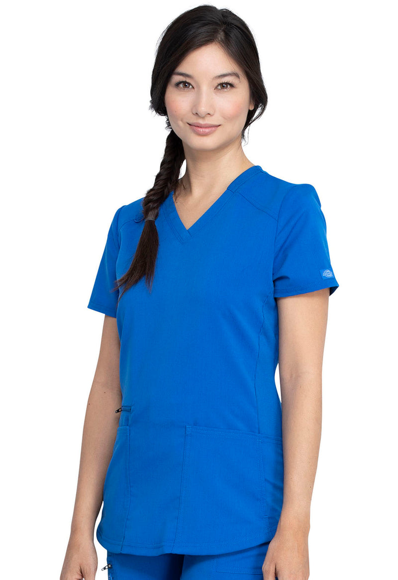 Royal - Dickies Balance Women Scrub Top - Front View