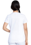 White - Dickies Balance Women Scrub Top - Back View