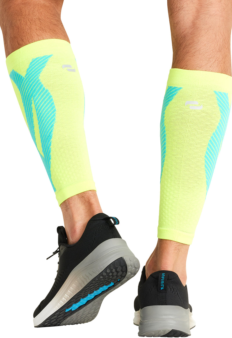 hyper yellow/turquoise - Calf Sleeve 10-15 mmHg Compression (Back)