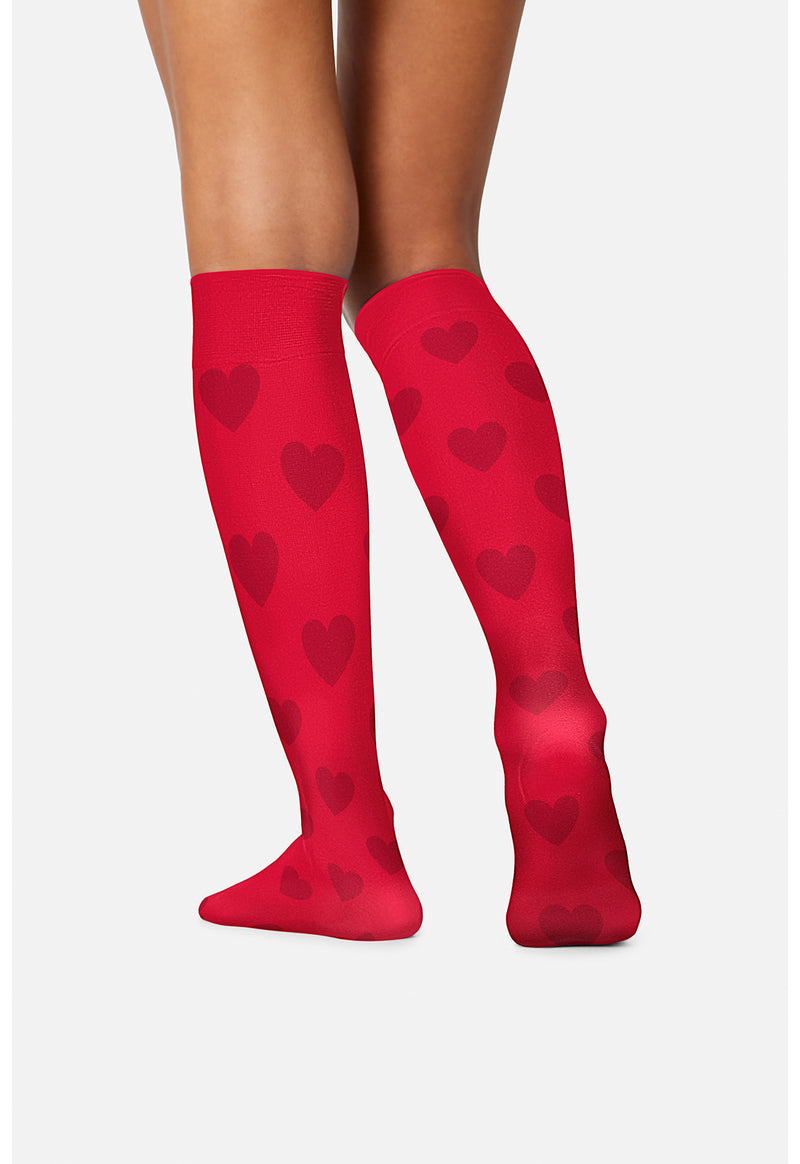 Hearts - Knee High 8-15 mmHg Compression Sock (Back)